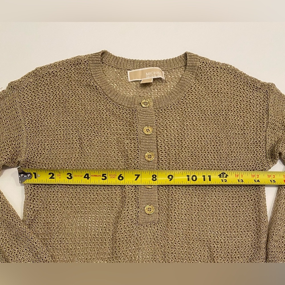 MICHAEL Michael Kors sheer gold sweater size XS - Picture 8 of 13